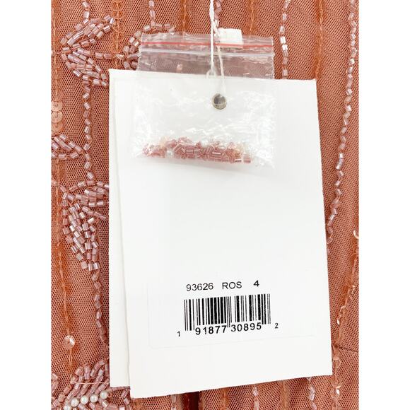 MAC DUGGAL Dress Size 4 Evening Gown Sequin NEW Pink Embellished High Neck - Picture 9 of 10